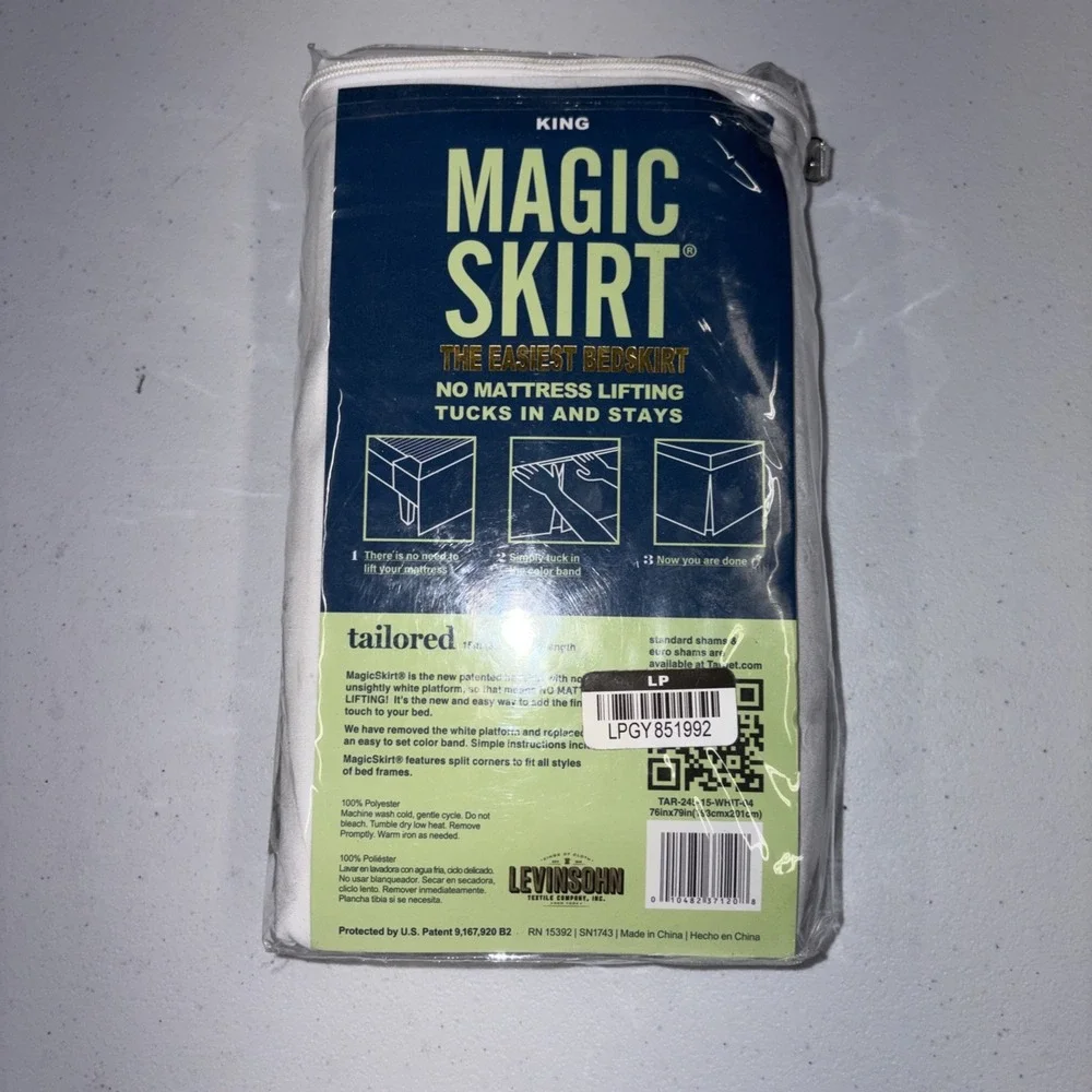 Magic Skirt King Bed Skirt White Tailored 15
